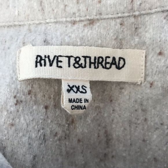 Madewell Cream Button-Up Shirt XXS - Picture 7 of 7